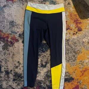 Nike Women's Colorblock Track Pants - Yellow, Blue, Black